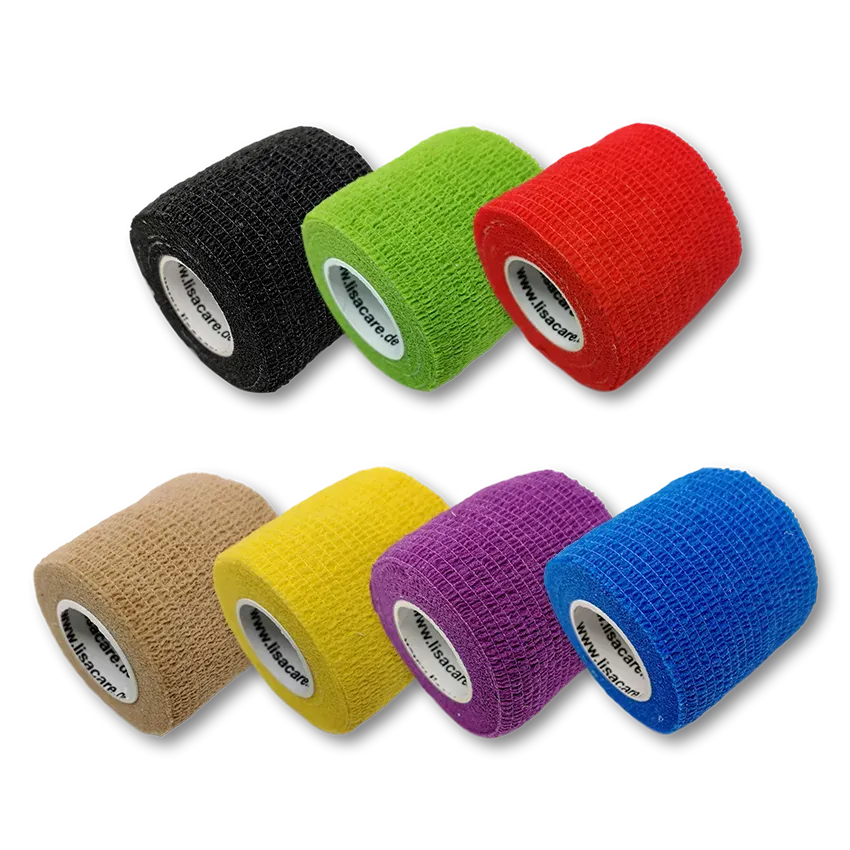 LisaCare latexvrij zelfklevend verband 5cm x 4,5m mix 7 stuks