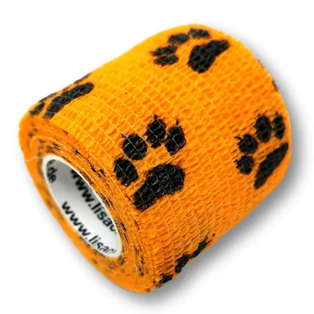 LisaCare Cohesief Verband Poot Oranje 5cm x 4,5m Zelfklevend
