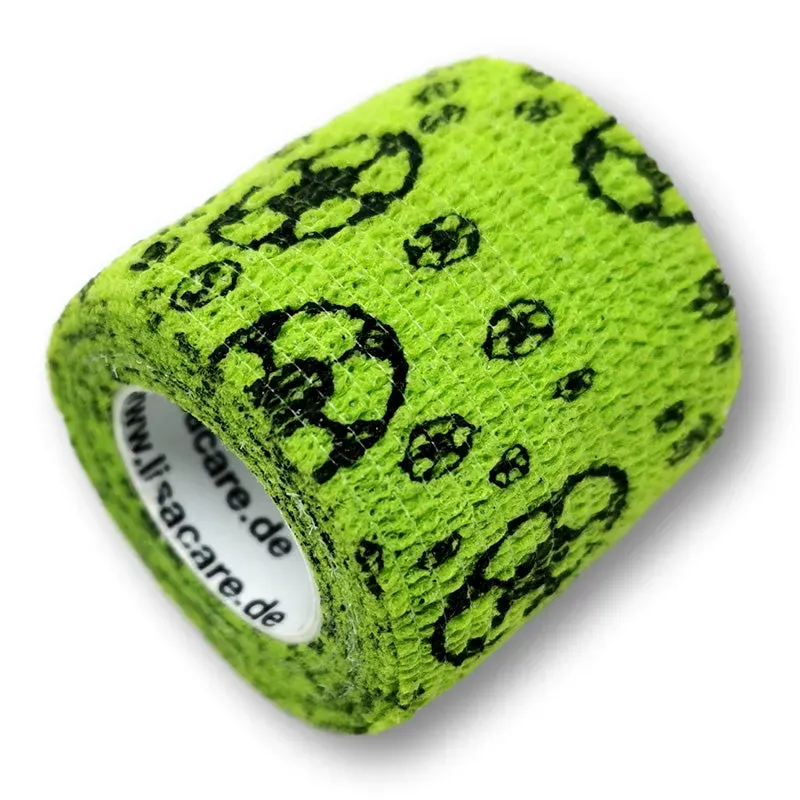 LisaCare bandage 5cm x 4,5m voetbal groen zelfhechtend
