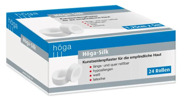 Höga-Silk pleister, wit, hypoallergeen