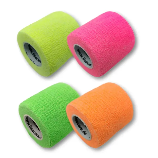 LisaCare zelfklevend verband neonmix 5 cm x 4,5 m 4 stuks