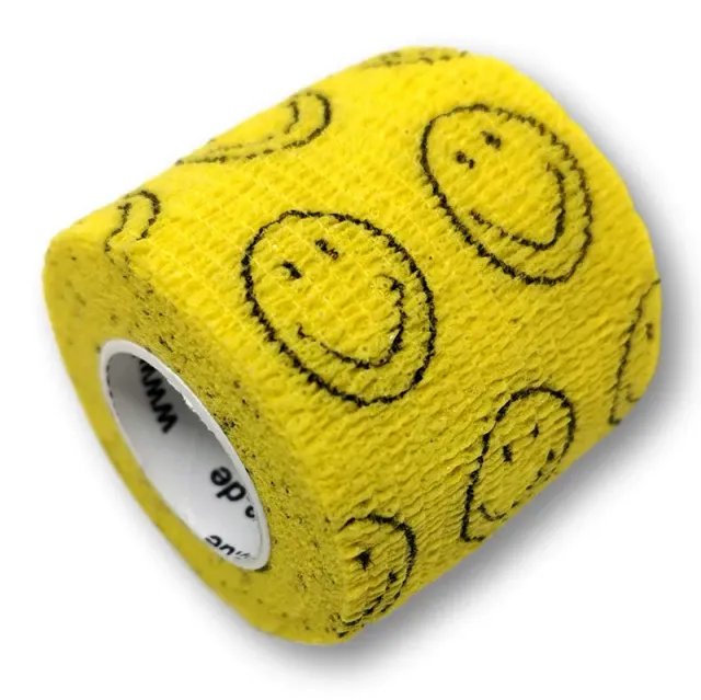 LisaCare zelfklevend verband smiley geel 5 cm x 4,5 m
