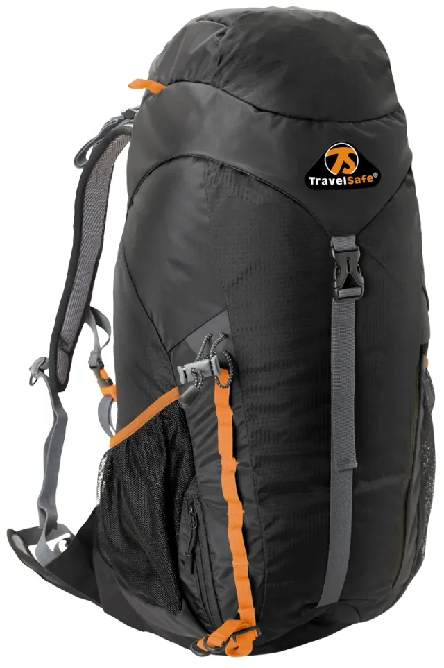 TravelSafe Tour Rugzak zwart met regenhoes