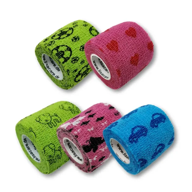 LisaCare kinderpleister verband 5cm x 4,5m 5 stuks motivemix