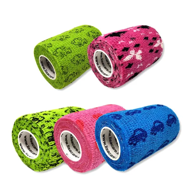 LisaCare verband 7,5cm x 4,5m 5 stuks latexvrij mix