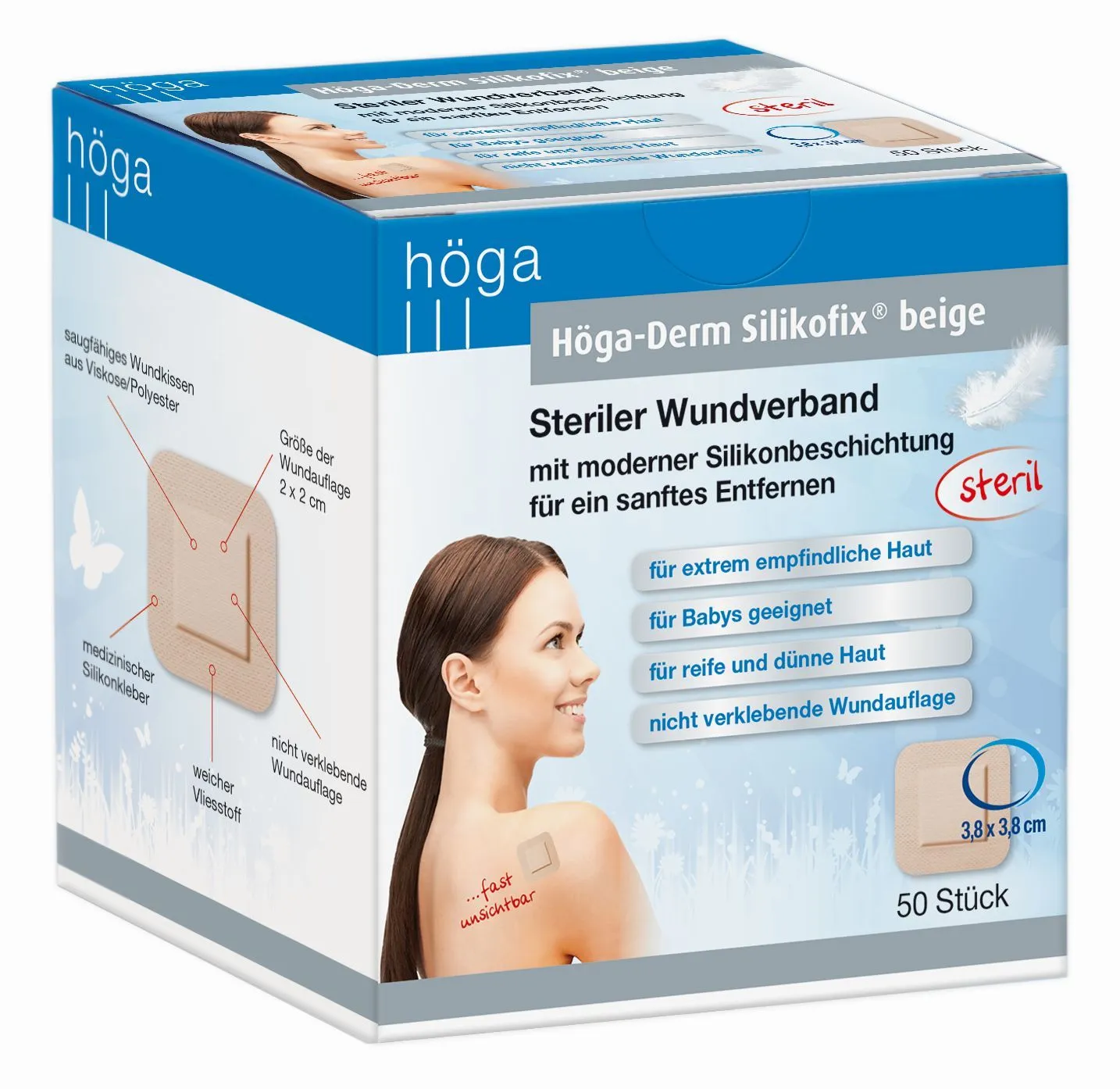 Höga-Derm Silikofix siliconen wondpleister steriel