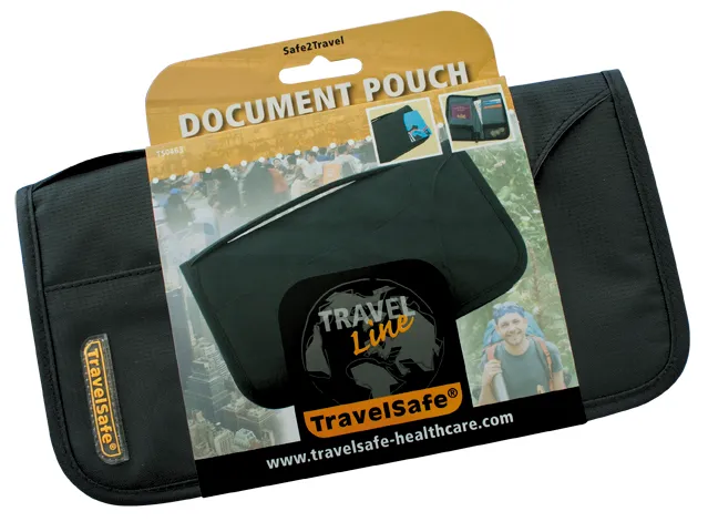TravelSafe Documenttasje documentenmap zwart 26cm polyester