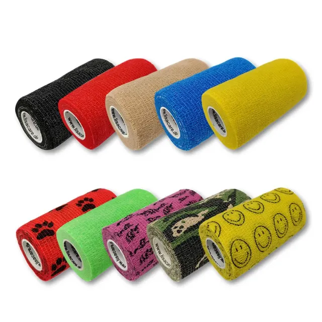 LisaCare zelfklevend verband 10 cm x 4,5 m 10 stuks mix