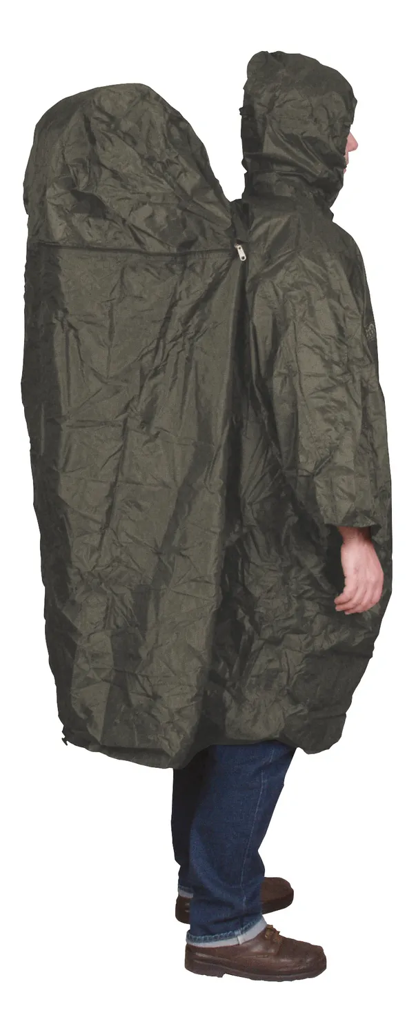 TravelSafe poncho met rugzakuitbouw waterdicht