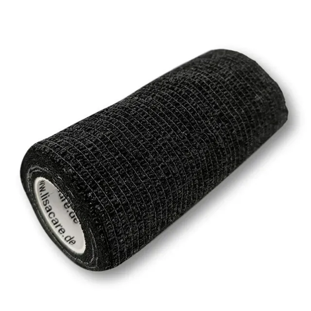 LisaCare Cohesieve Bandage Zelfklevend Verband 10cm x 4,5m Zwart