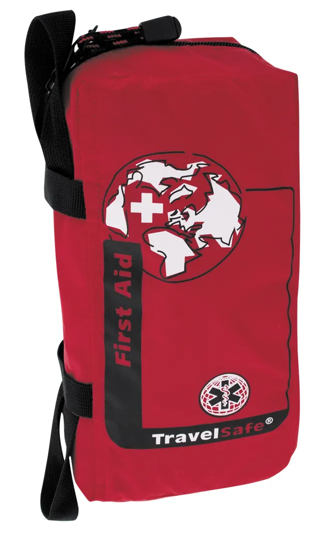 TravelSafe First Aid Bag leeg rood uitklapbaar