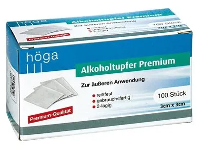 Höga Premium alcoholdoekjes 3x3 cm 100 stuks