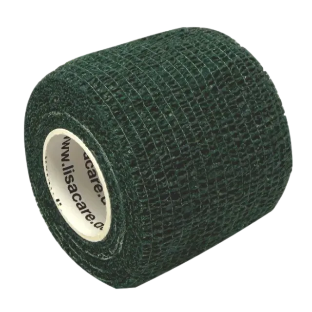 LisaCare bandage 5cm x 4,5m donkergroen zelfhechtend