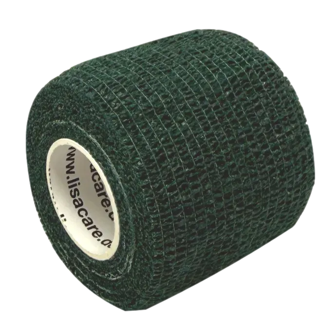 LisaCare bandage 5cm x 4,5m donkergroen zelfhechtend