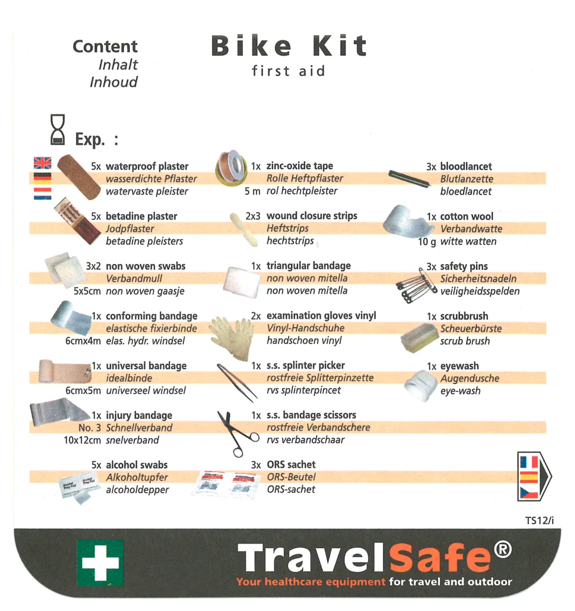 TravelSafe Bike Kit EHBO-kit 48-delig voor aan fiets
