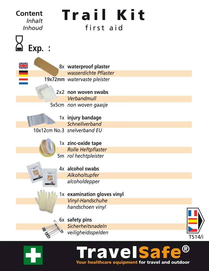 TravelSafe Trail Kit ehbo-set 24-delig compact