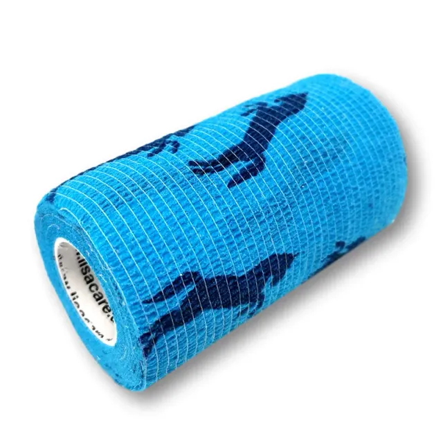 LisaCare Zelfklevend Verband 10cm x 4,5m Paard Blauw