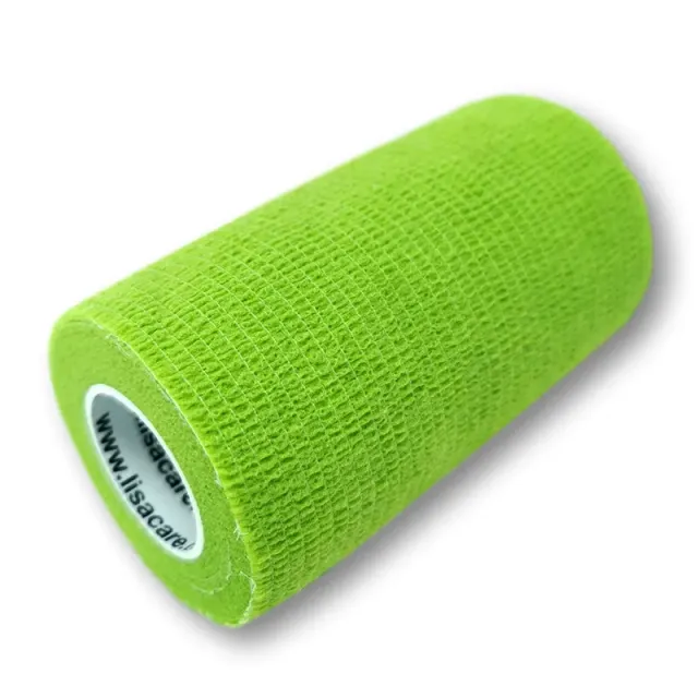 LisaCare cohesief verband 10cm x 4,5m lichtgroen zelfklevend