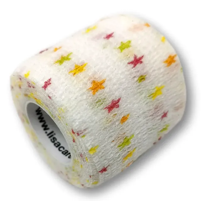 LisaCare cohesief verband 5cm x 4,5m sterren zelfklevend