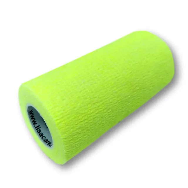 LisaCare Verbandsmaterial Kohäsieve Bandage 10 cm x 4,5 m neongeel
