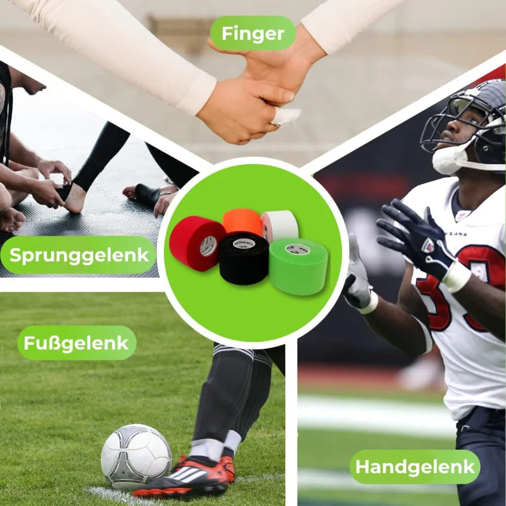 LisaCare Sporttape niet-elastisch 3,8cm x 10m Wit 6 stuks