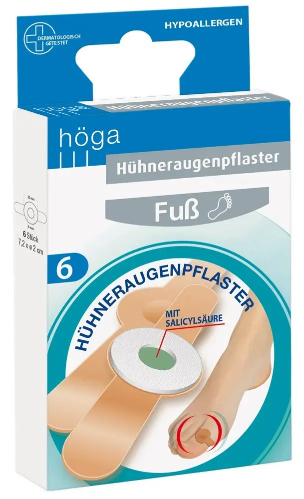 Höga Likdoornpleister 2cm 6 stuks salicylzuur